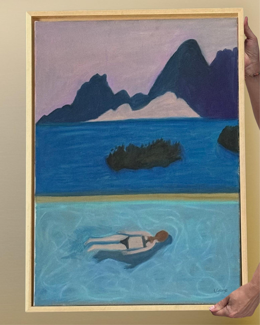 Comme un poisson dans l'eau. Format 50cm*70cm