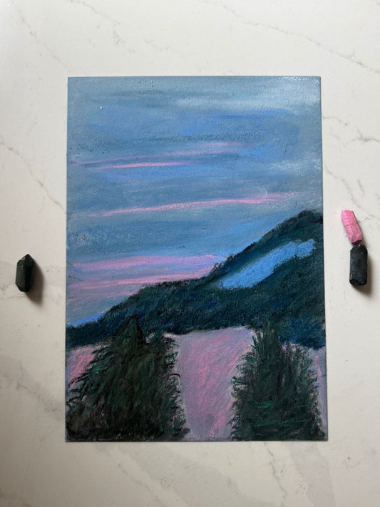 Dessin original pastel sec par Laurie George, artiste à Nancy