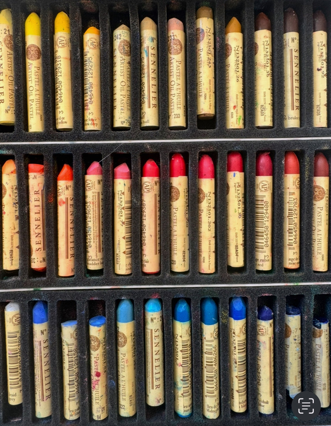 pastels à l’huile et pastel sec matériel artiste couleurs