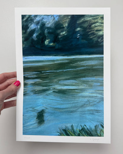 tirage encre pigmentaire fine art  A4 paysage pastel